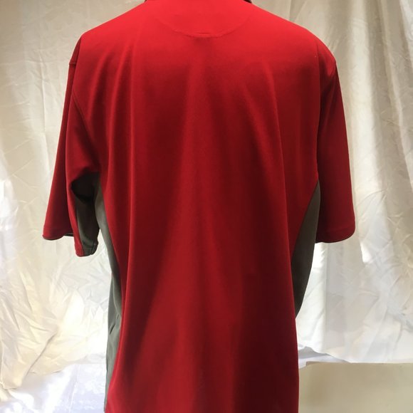 Stormtech Performance Men's XL Polo Short Sleeve Shirt Red Gray FLOW Logo - Picture 9 of 16
